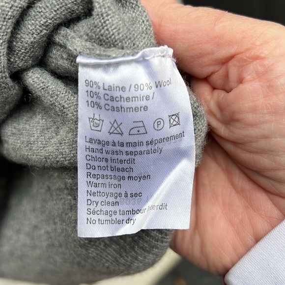 Wool and cashmere sweater, gray size medium - Picture 3 of 5